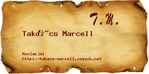 Takács Marcell névjegykártya